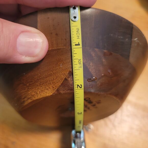 Set Of 6 Vintage Ozark Solid Wood Walnut Ware Salad Bowls 6” MCM Brown - Picture 3 of 4